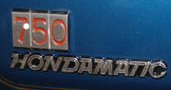 Honda 750 Hondamatic emblem blue